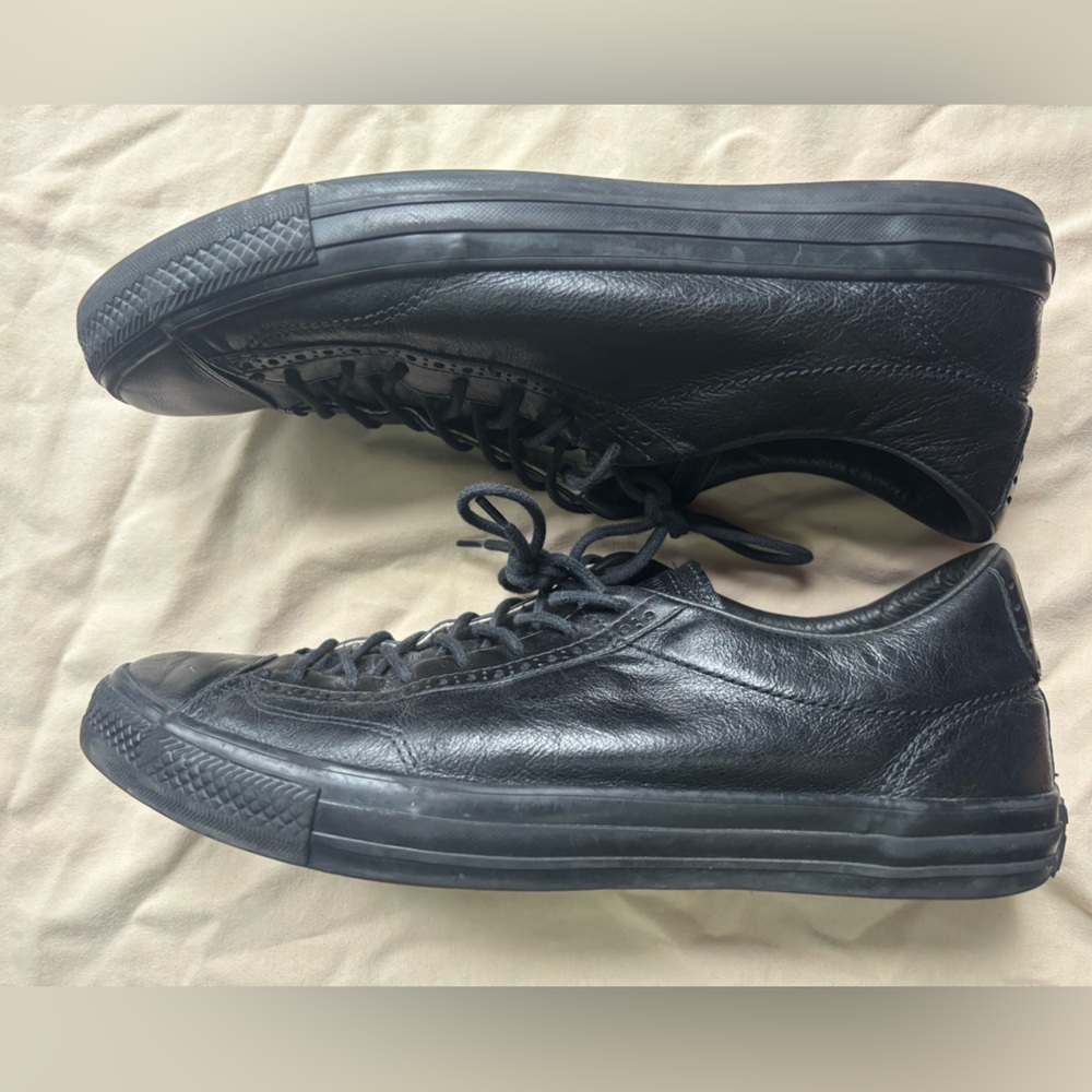 Men's Converse John Varvatos Black Leather Sneakers - Picture 4 of 7